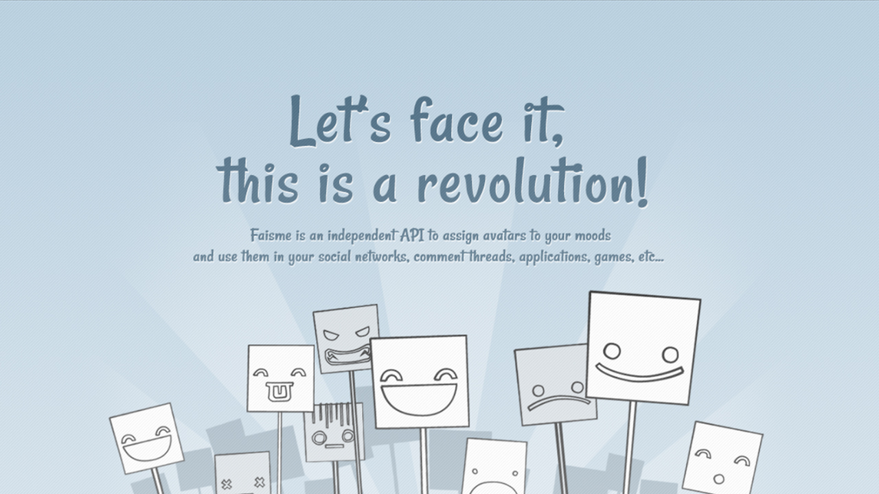 Fais.me an API to assign avatars to your mood status banner